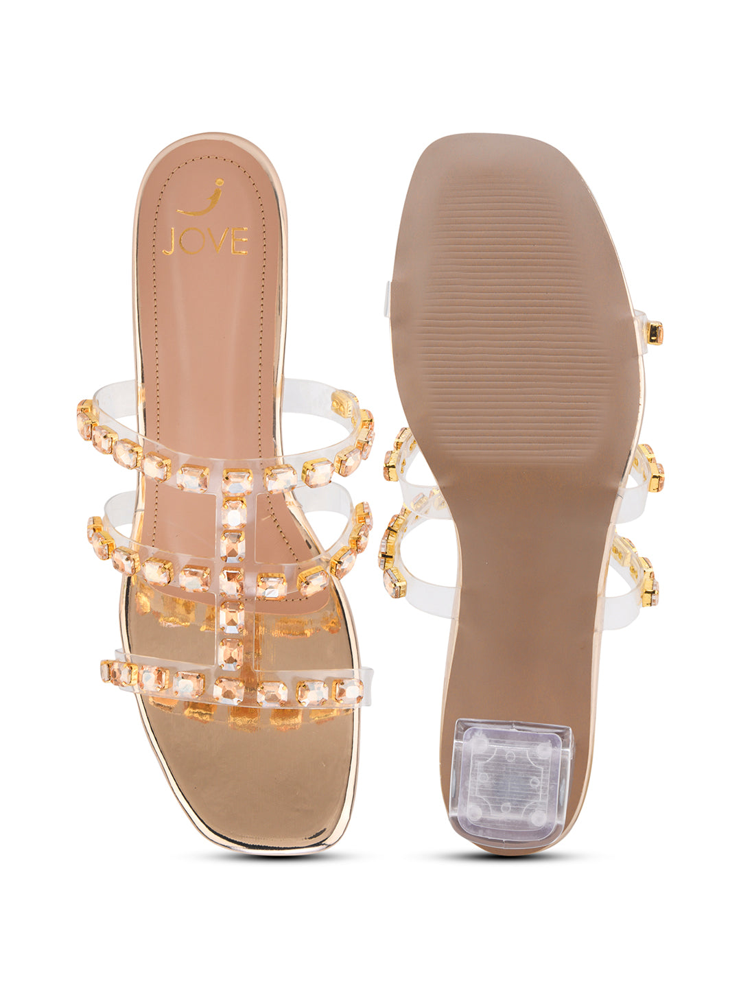 Women, Women Footwear, Gold sandals