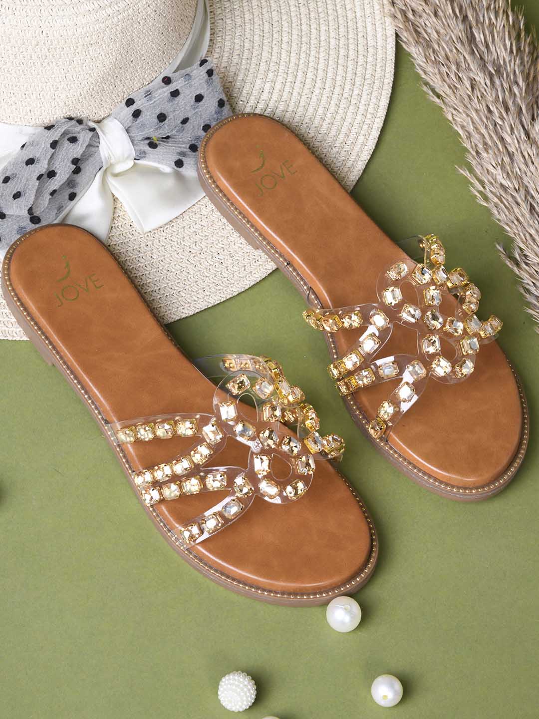 Women, Women Footwear, Gold Flats