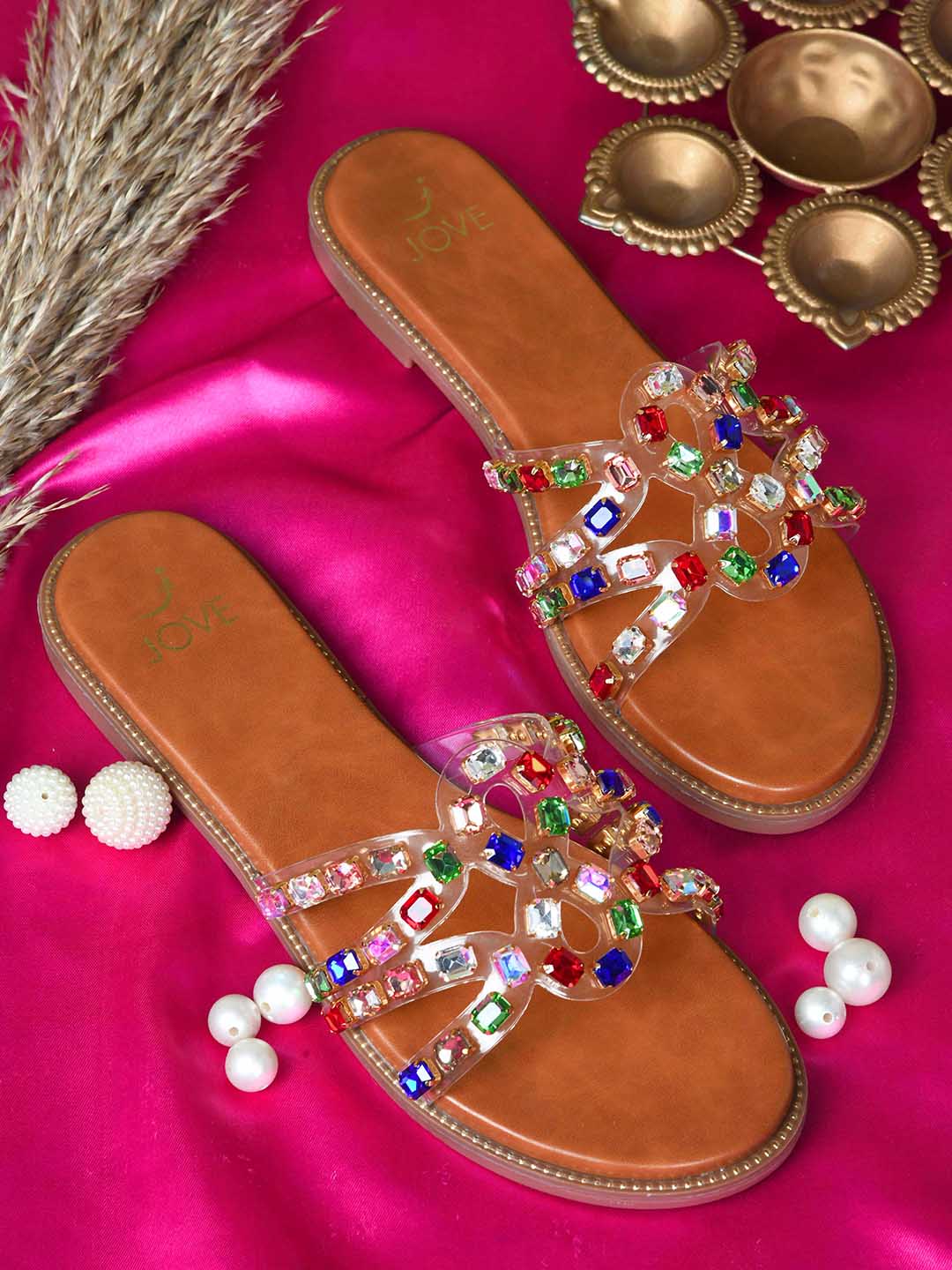 Women, Women Footwear, Multi Flats