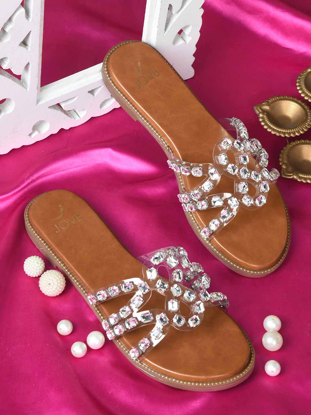 Women, Women Footwear, Silver Flats