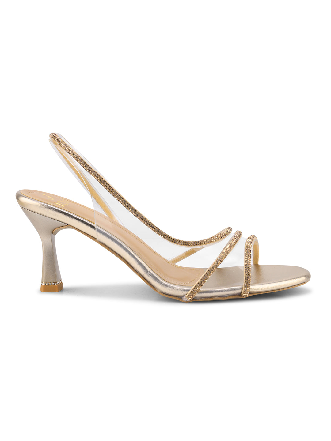 Women, Women Footwear, Gold sandals