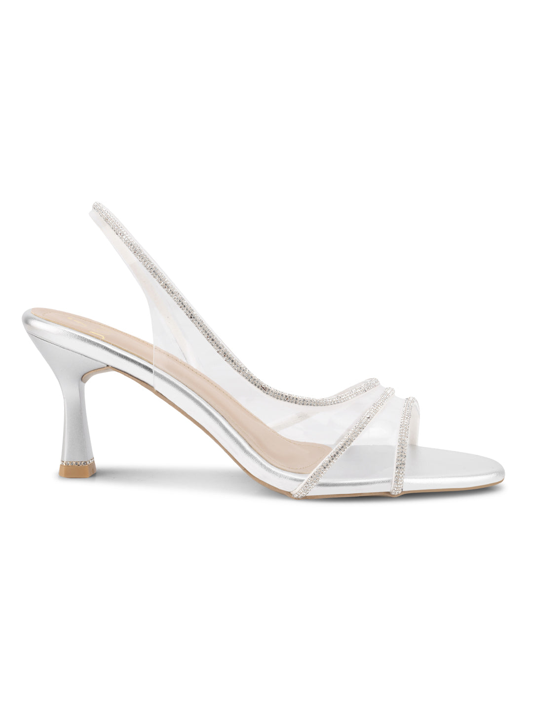Women, Women Footwear, Silver sandals
