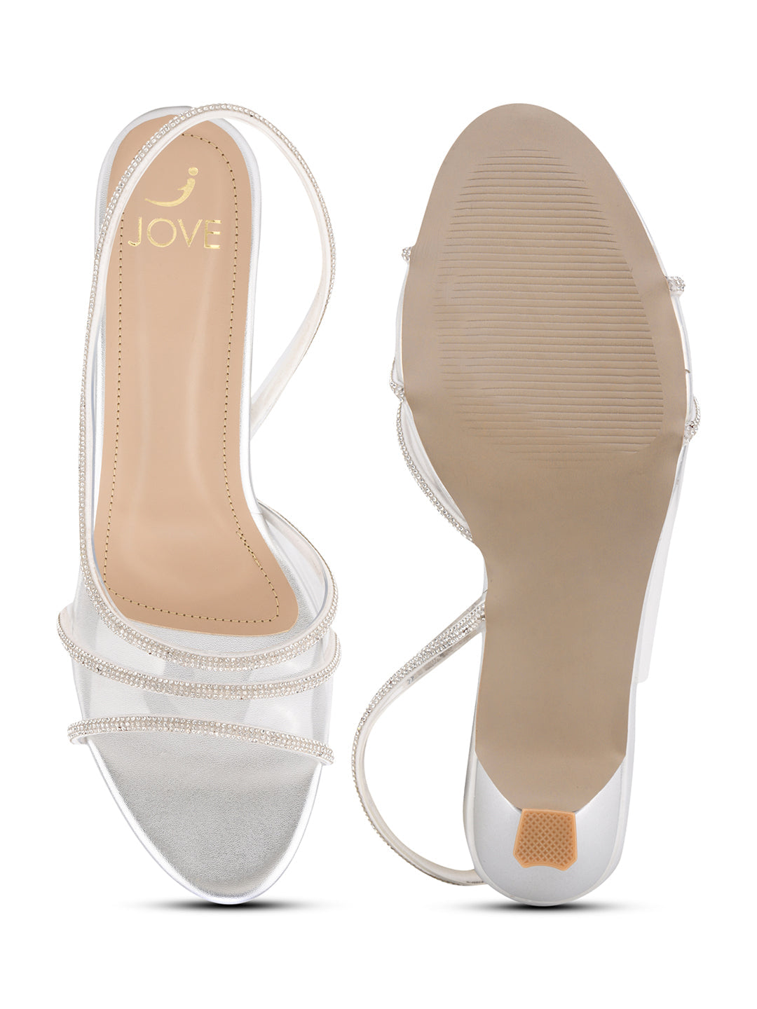 Women, Women Footwear, Silver sandals