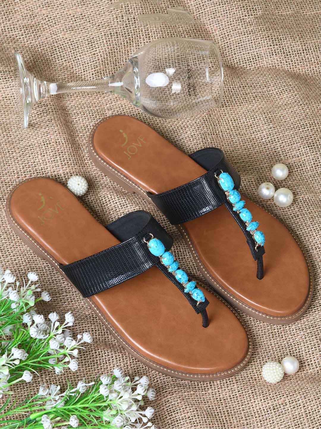 Women, Women Footwear, Black Flats