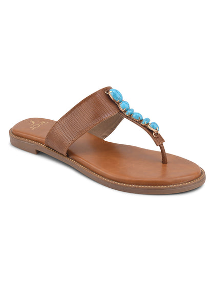 Women, Women Footwear, Tan Flats