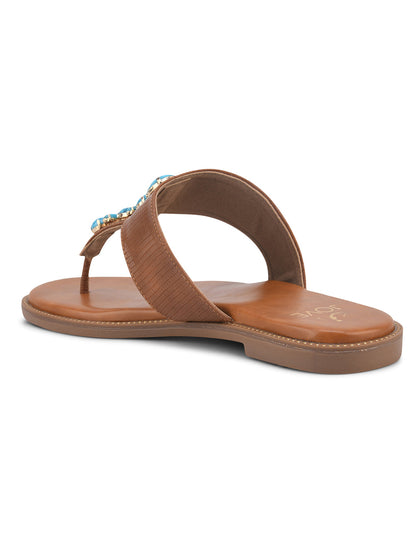 Women, Women Footwear, Tan Flats
