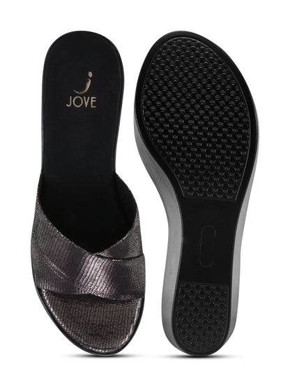 Women, Women Footwear, Grey Wedges