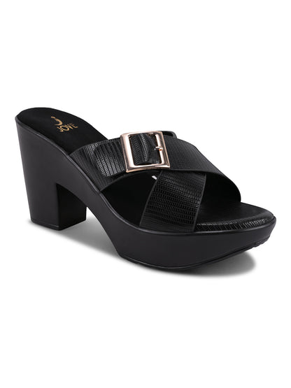 Women, Women Footwear, Black Sandals