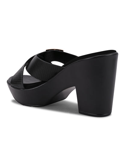 Women, Women Footwear, Black Sandals