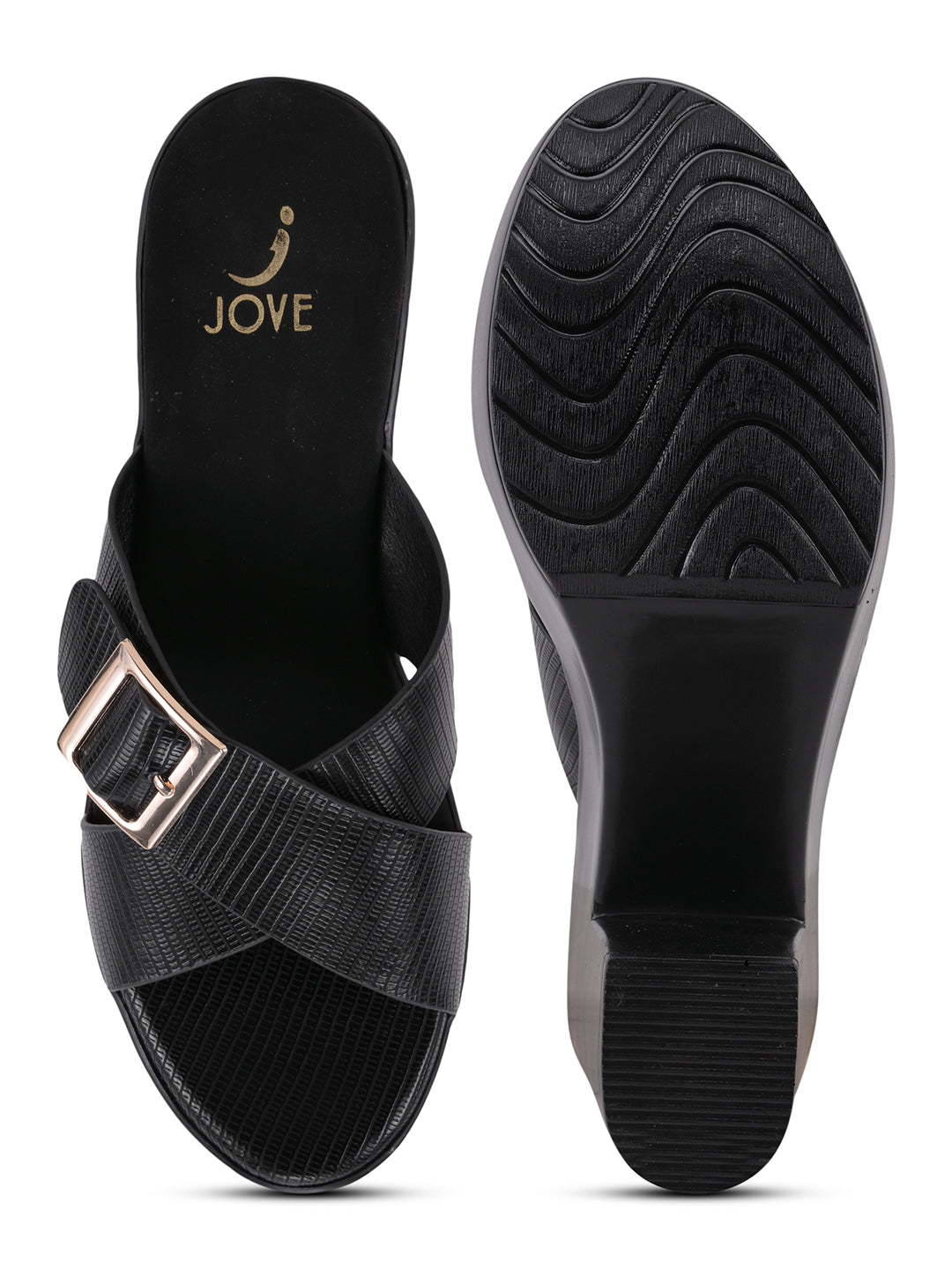Women, Women Footwear, Black Sandals
