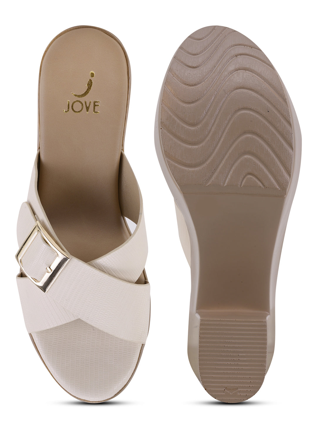 Women, Women Footwear, Cream Sandals