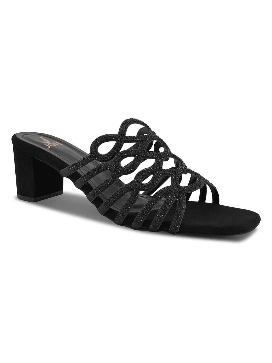 Women, Women Footwear, Black Sandals