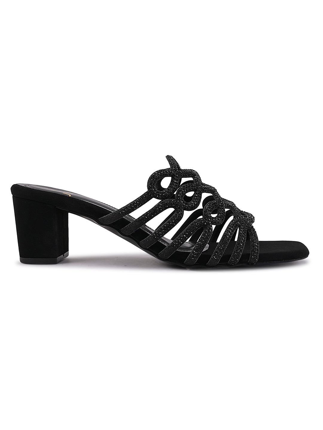 Women, Women Footwear, Black Sandals