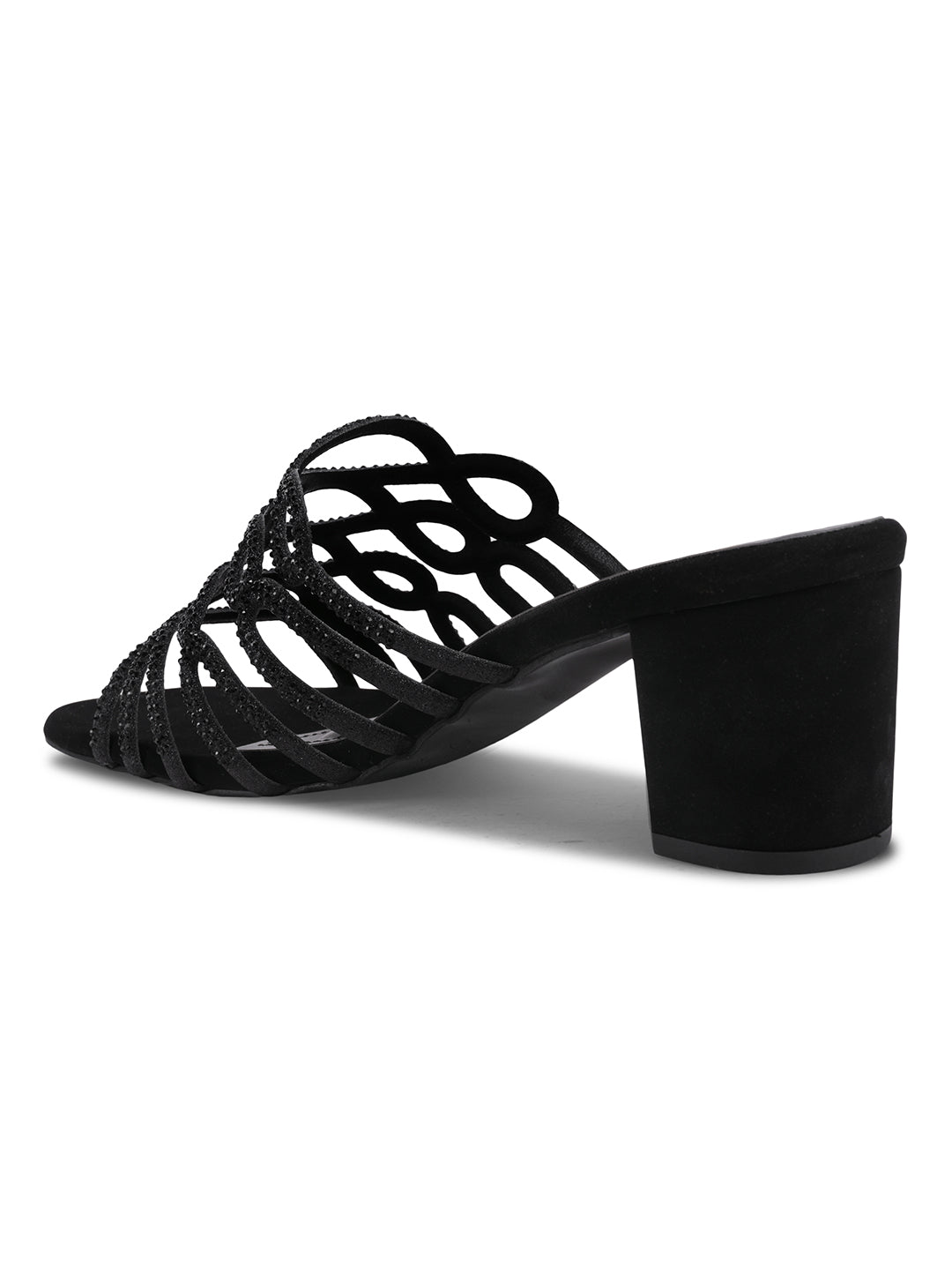 Women, Women Footwear, Black Sandals