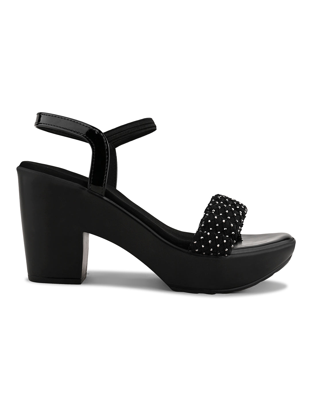 Women, Women Footwear, Black Sandals