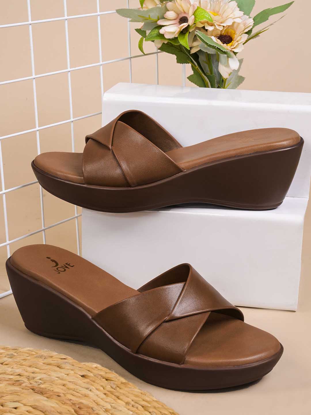 Women, Women Footwear, Tan Sandals