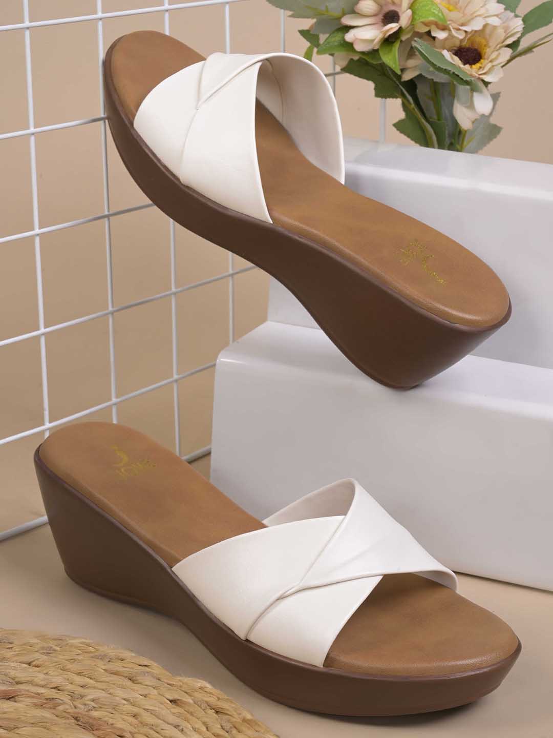 Women, Women Footwear, White Sandals