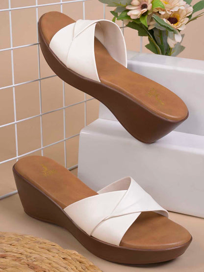 Women, Women Footwear, White Sandals