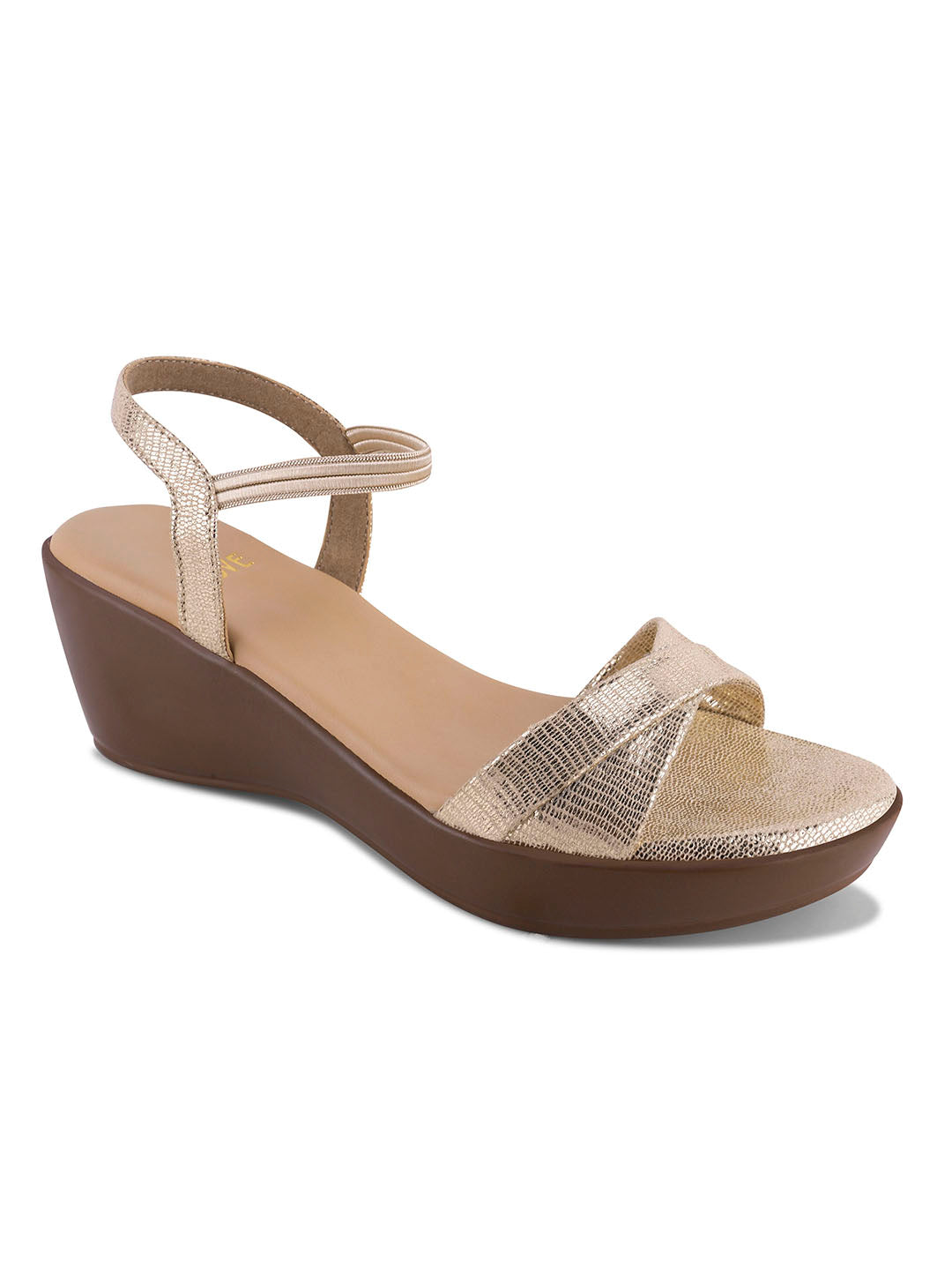 Women, Women Footwear, Gold Sandals