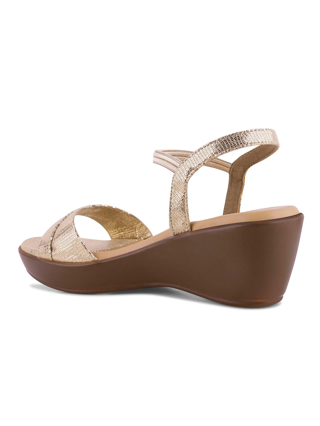 Women, Women Footwear, Gold Sandals