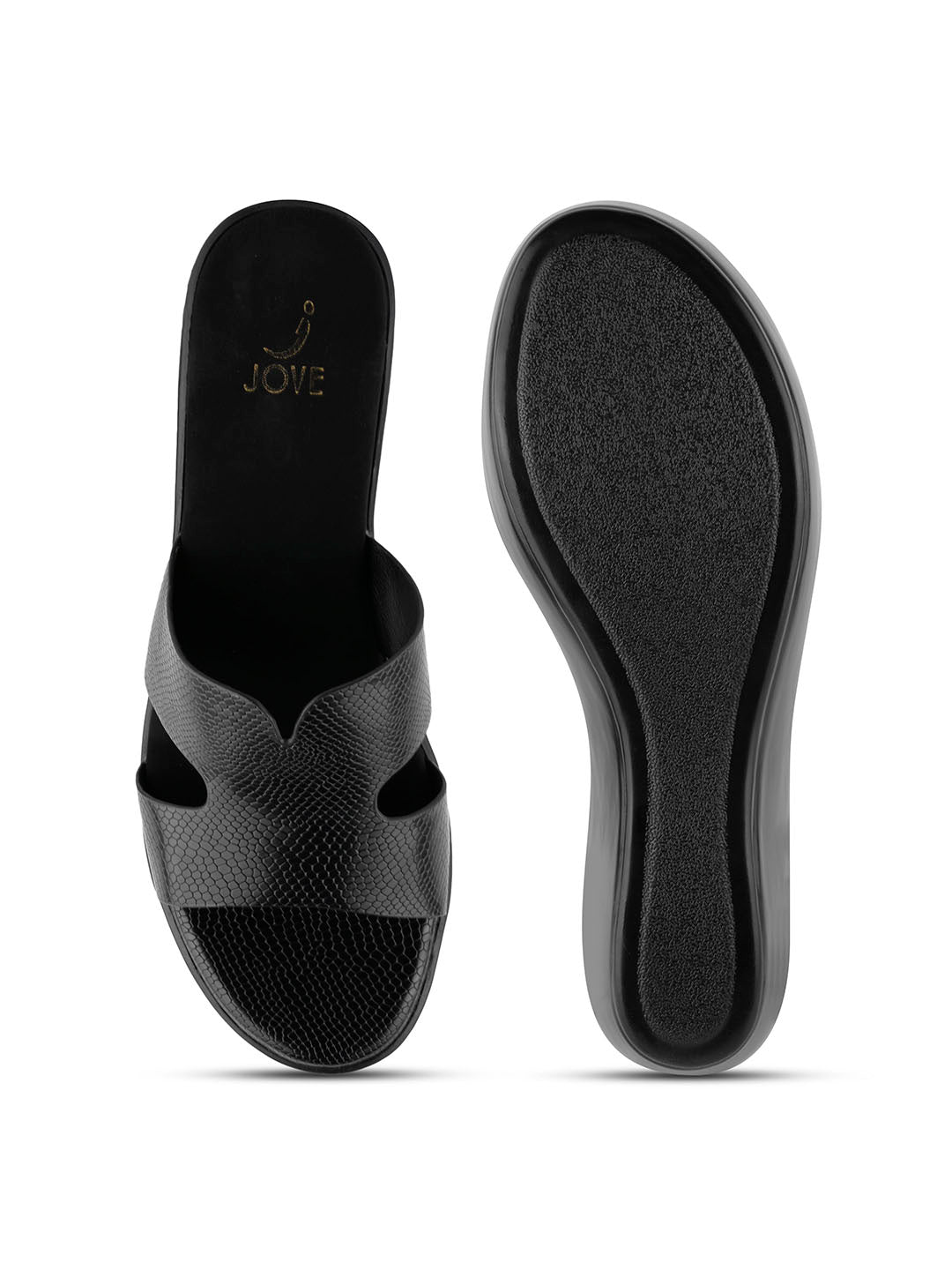Women, Women Footwear, Black Wedges