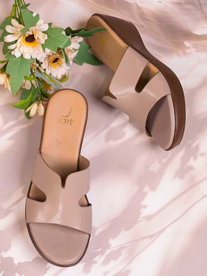 Women, Women Footwear, Beige Wedges