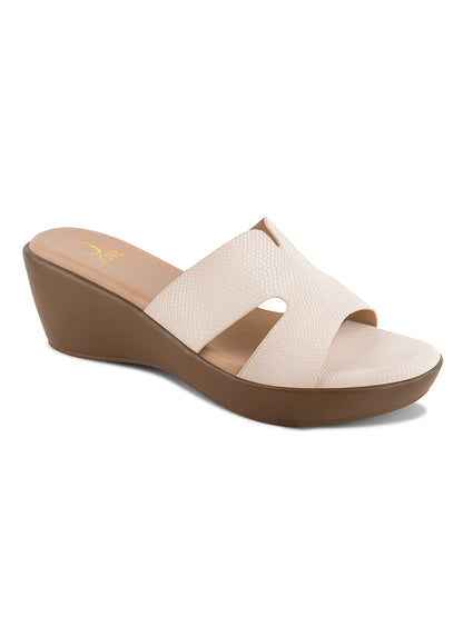 Women, Women Footwear, Cream Wedges
