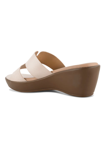 Women, Women Footwear, Cream Wedges
