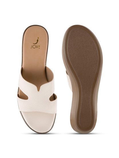 Women, Women Footwear, Cream Wedges