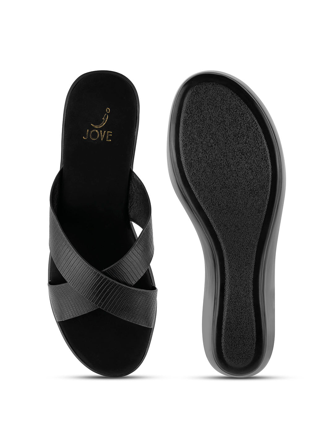 Women, Women Footwear, Black Wedges