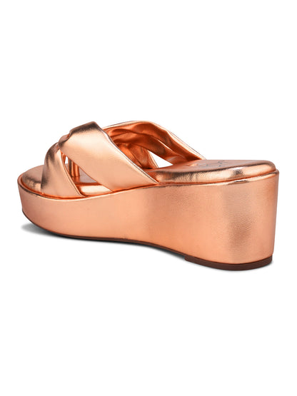 Women, Women Footwear, Rose Gold Wedges