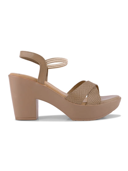 Women, Women Footwear, Beige Sandals