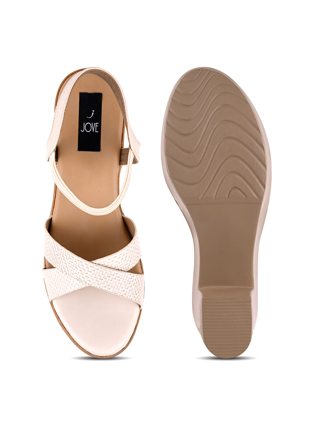 Women, Women Footwear, Cream Sandals