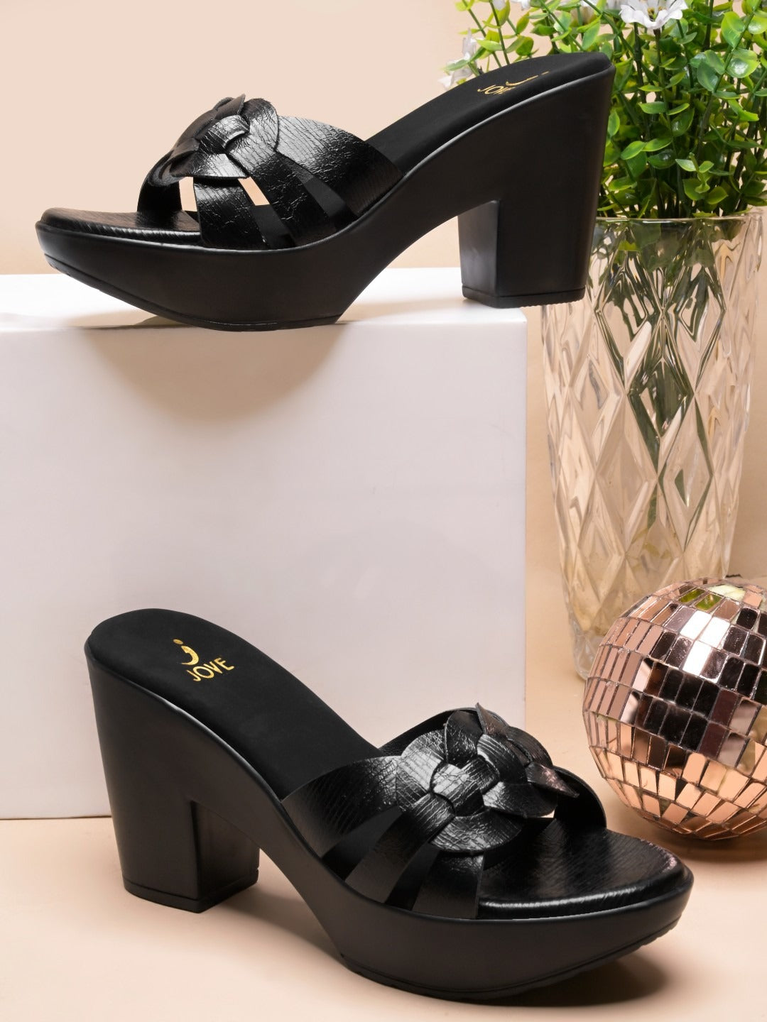 Women, Women Footwear, Black Sandals