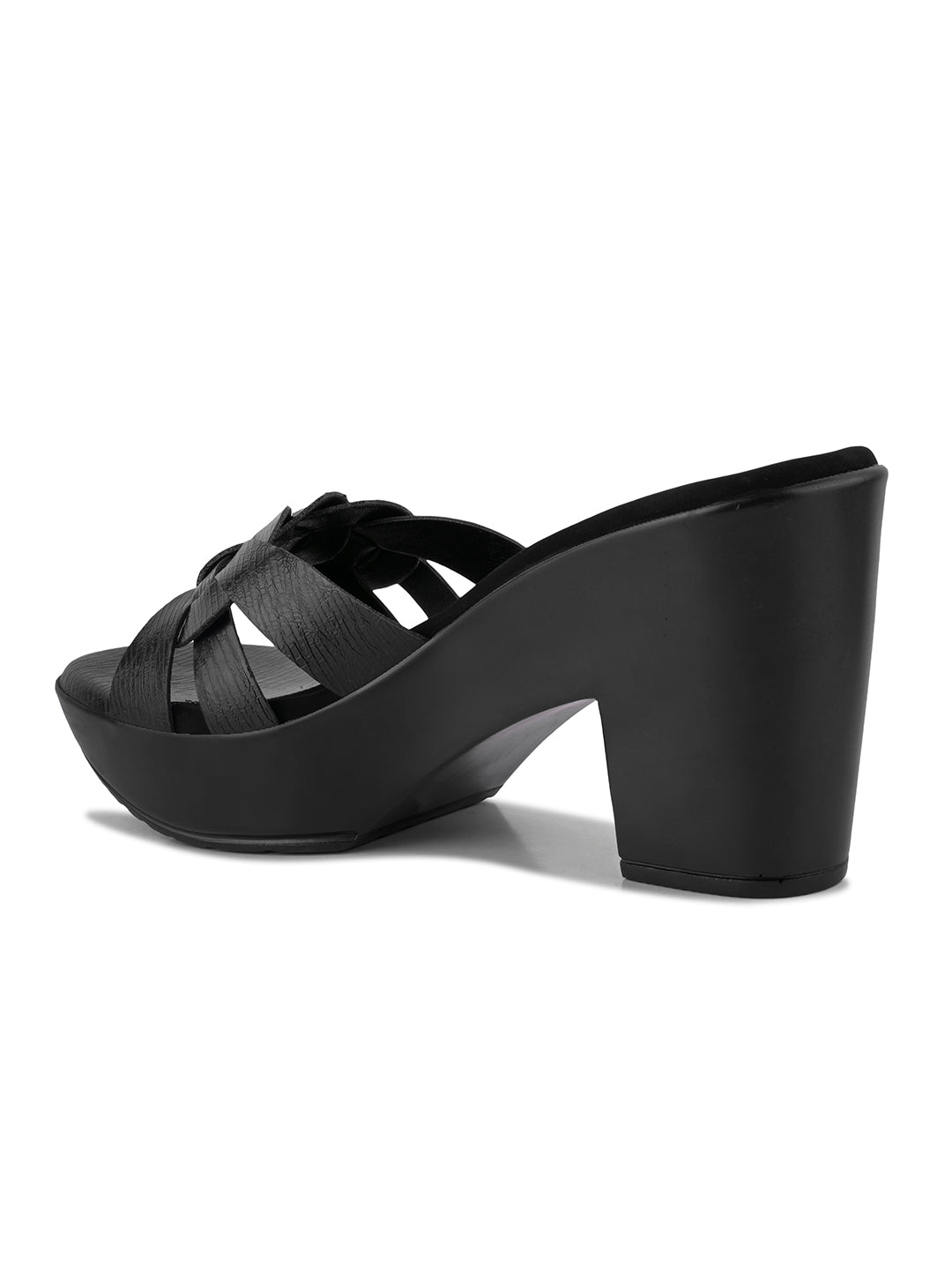 Women, Women Footwear, Black Sandals