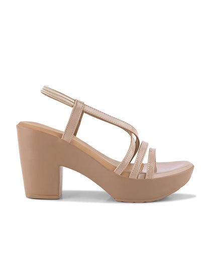 Women, Women Footwear, Beige Sandals