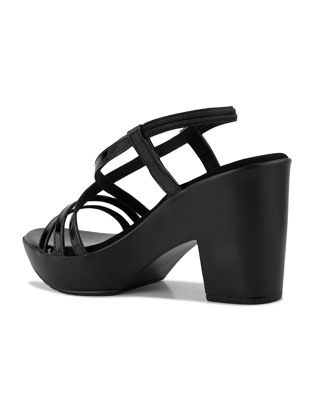 Women, Women Footwear, Black Sandals
