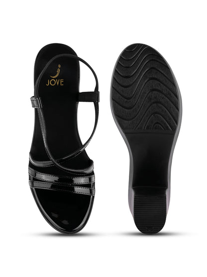 Women, Women Footwear, Black Sandals