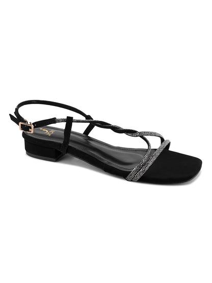 Women, Women Footwear, Black Sandals