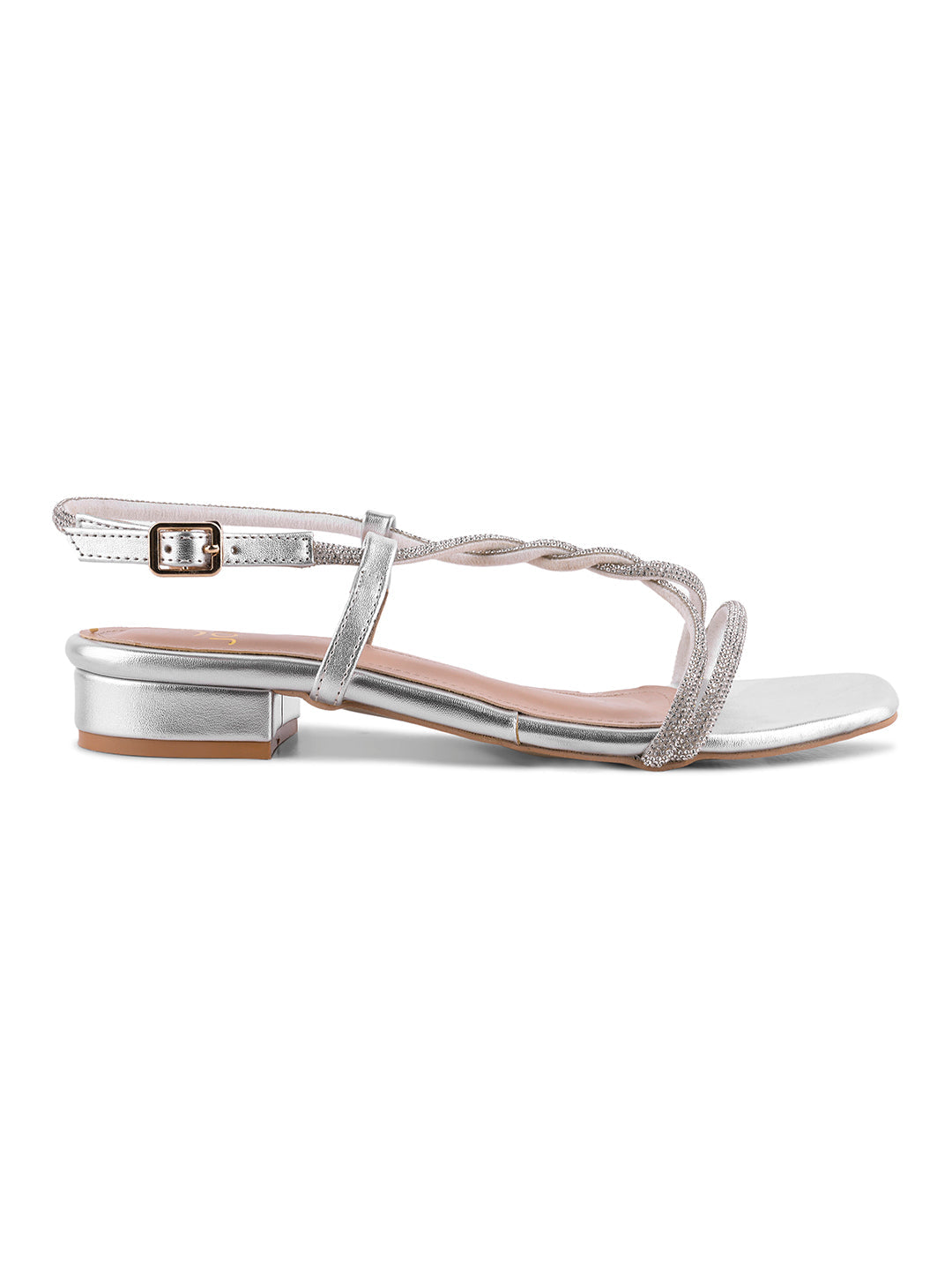 Women, Women Footwear, Silver Sandals