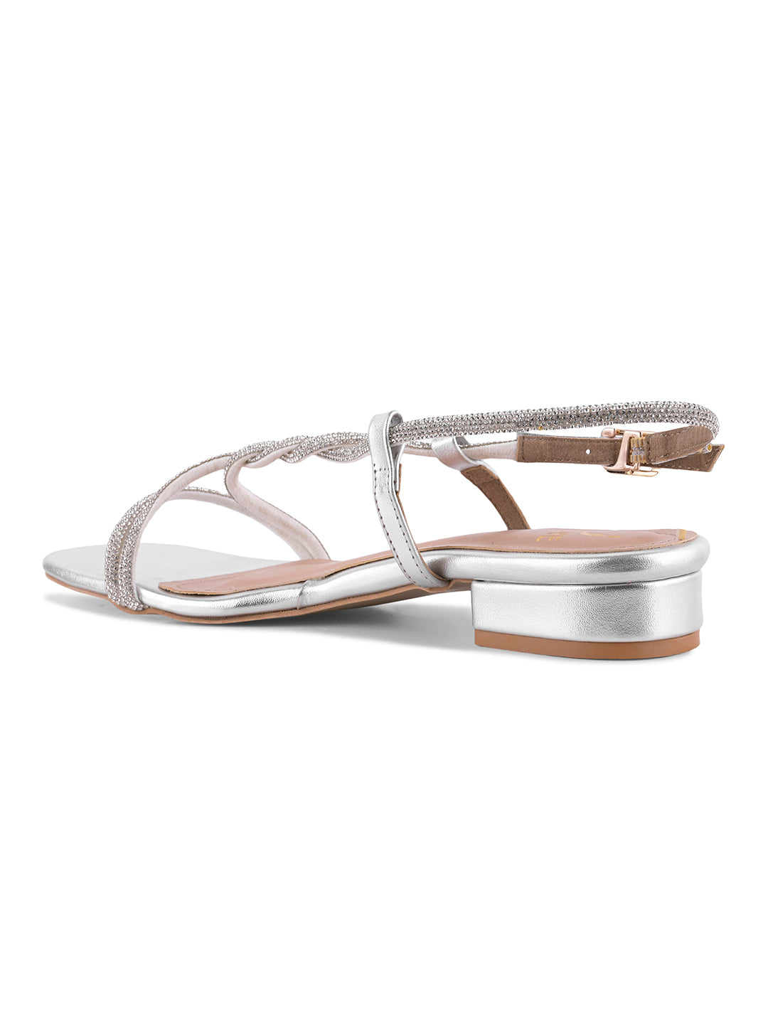 Women, Women Footwear, Silver Sandals
