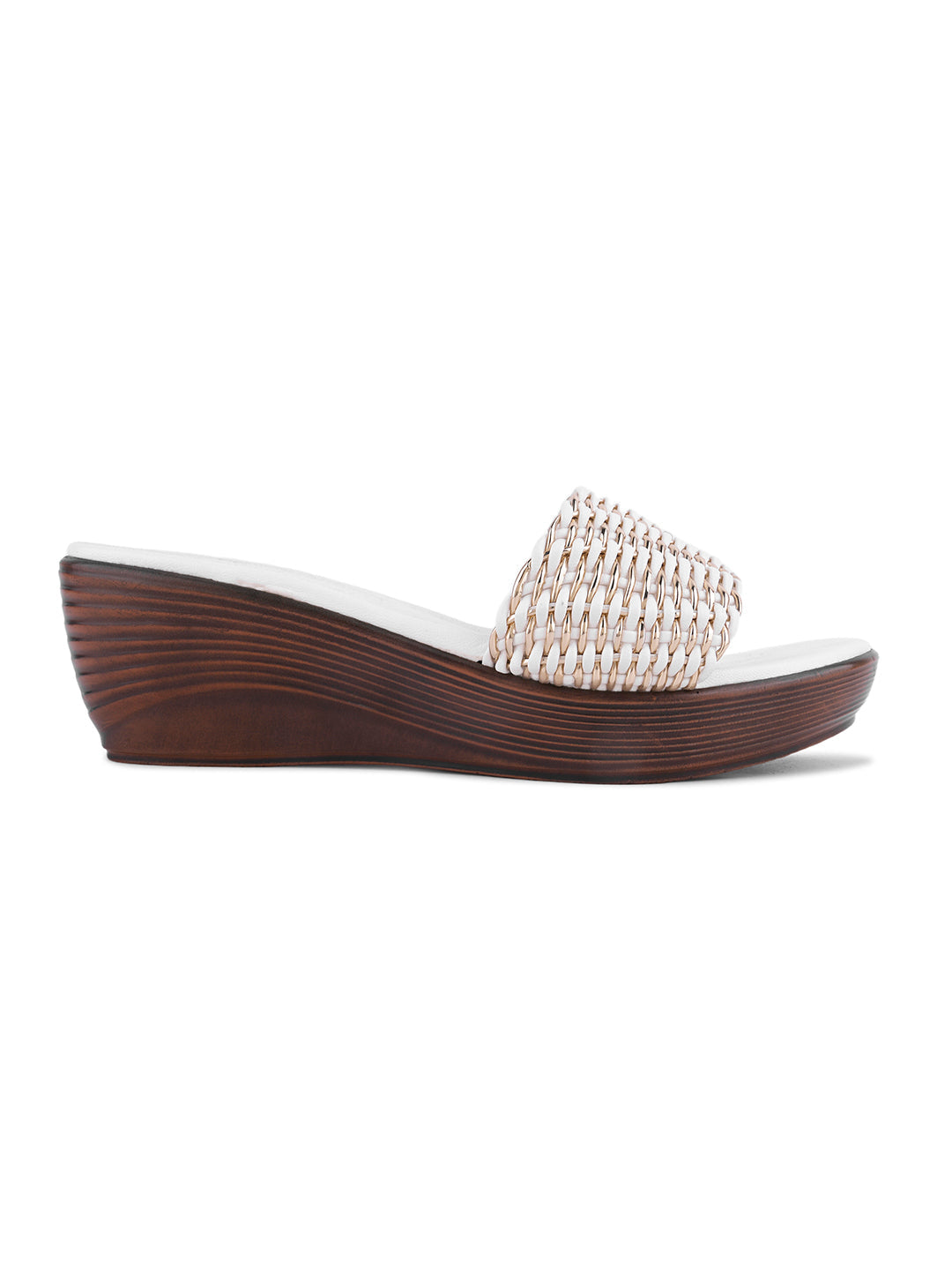 Women, Women Footwear, White Wedges