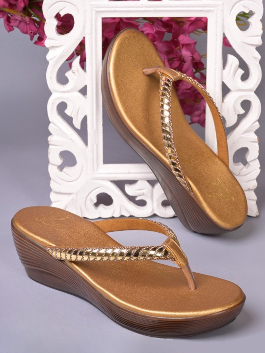 Women, Women Footwear, Copper Wedges