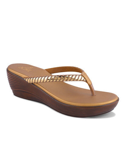 Women, Women Footwear, Copper Wedges