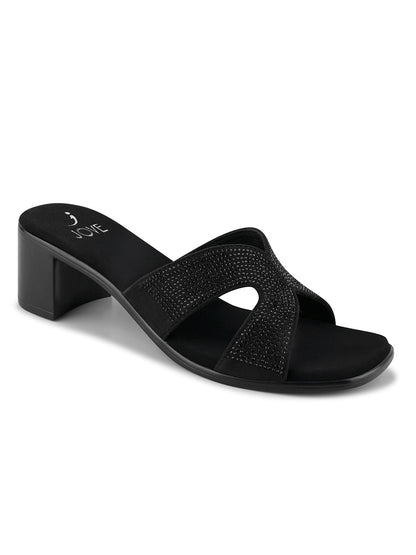 Women, Women Footwear, Black Sandals