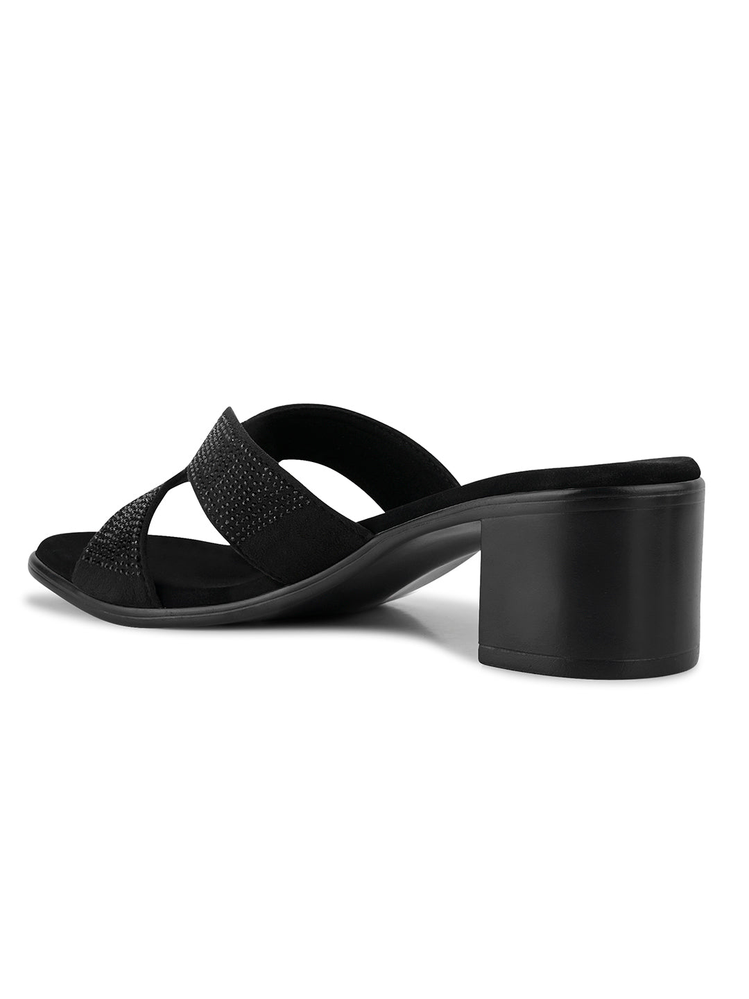 Women, Women Footwear, Black Sandals