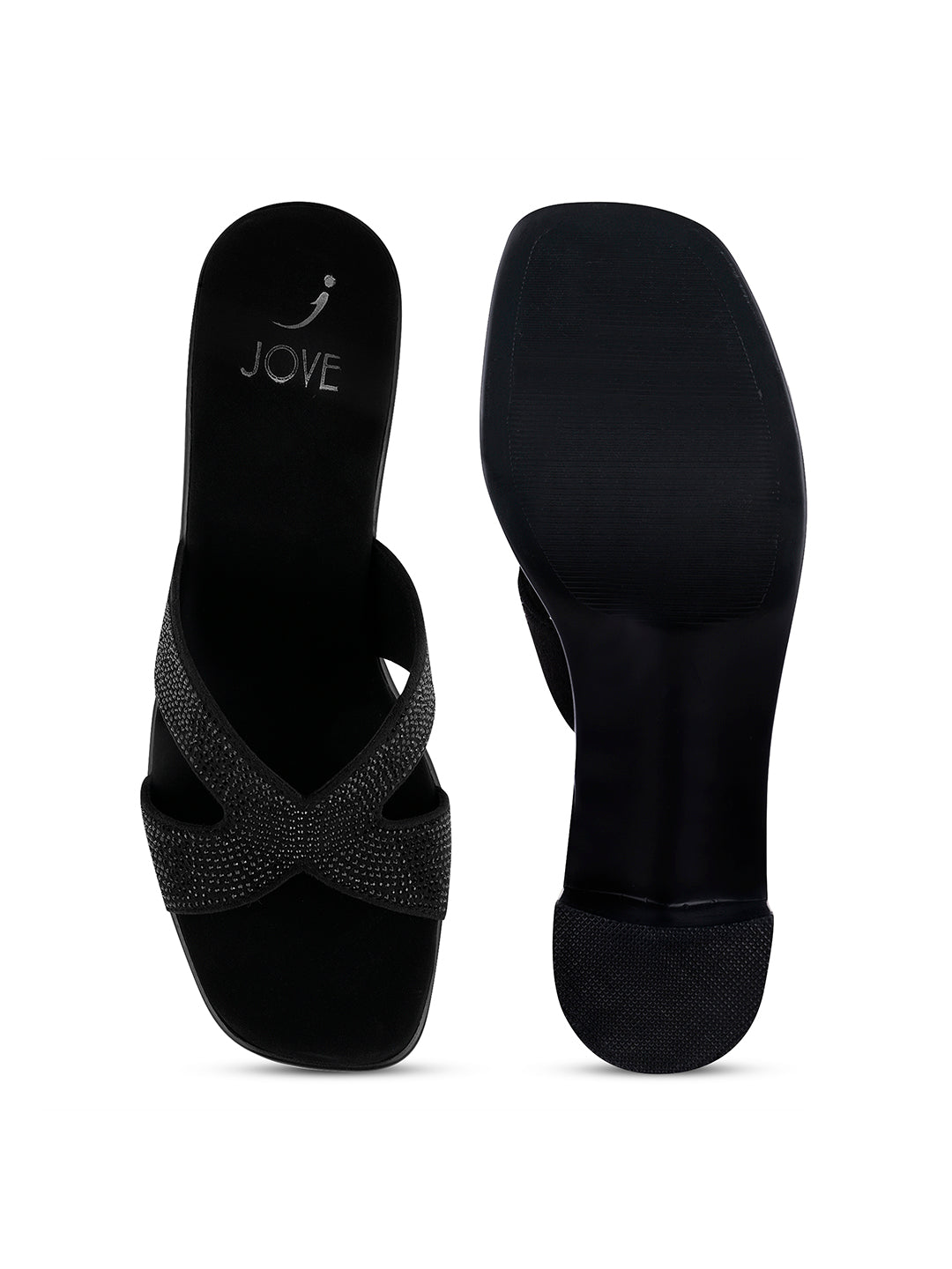 Women, Women Footwear, Black Sandals