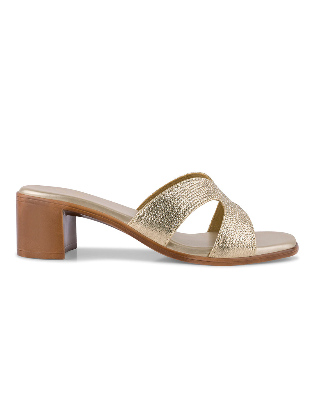 Women, Women Footwear, Gold Sandals