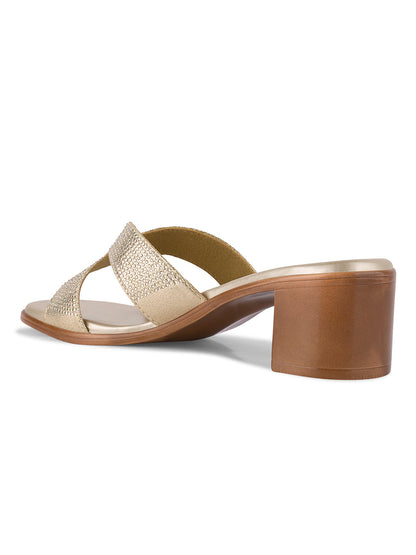 Women, Women Footwear, Gold Sandals