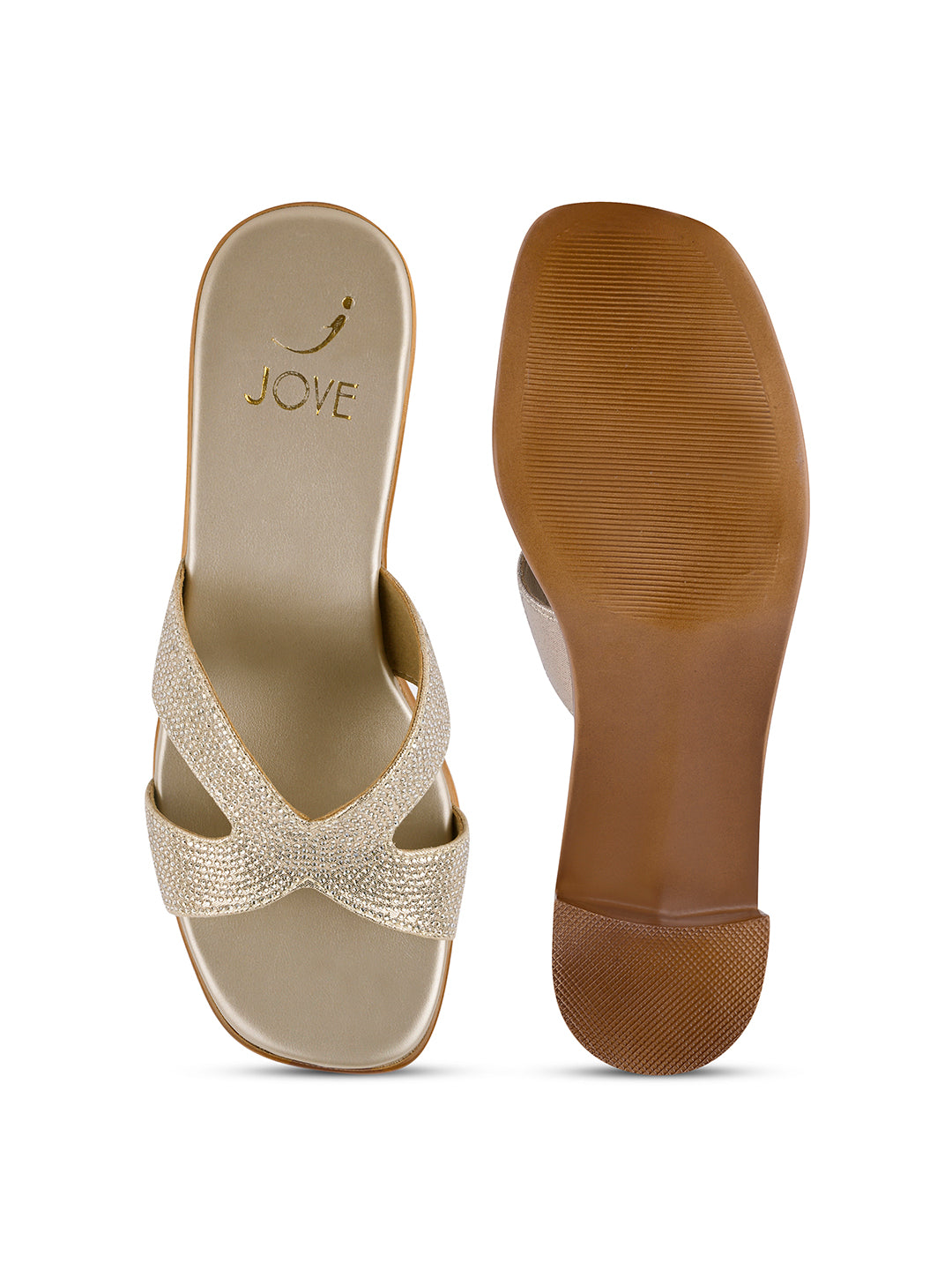 Women, Women Footwear, Gold Sandals